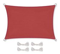 CelinaSun Voile d'ombragePare-Soleil Jardin Balcon Polyéthylène HDPE Respirant Rectangle 4 x 5 m Terre Cuite