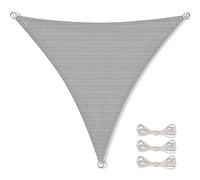CelinaSun Voile d'ombragePare-Soleil Jardin Balcon Polyéthylène HDPE Respirant Triangle 4 x 4 x 4 m Gris Clair