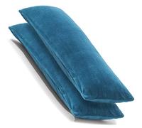 CelinaTex Comfortable Housse de Coussin Lot de 2 Fermeture Éclair Microfibre 40 x 145 cm Bleu