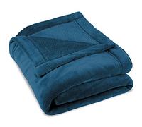 CelinaTex Couverture Moelleuse XXL 220 x 240 cm Bleu Couverture canapé Chaude Couverture Salon Douce Microfibre Polaire Oeko-TEX Montreal