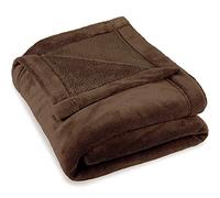 CelinaTex Couverture Moelleuse XXL 220 x 240 cm Brun foncé Couverture canapé Chaude Couverture Salon Douce Microfibre Polaire Oeko-TEX Montreal