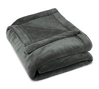 CelinaTex Couverture Moelleuse XXL 220 x 240 cm Gris Couverture canapé Chaude Couverture Salon Douce Microfibre Polaire Oeko-TEX Montreal