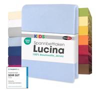 CelinaTex Lucina bébé Enfants Drap-Housse Berceau Lite Enfant Coton 60x120-70x140 cm Bleu d'eau