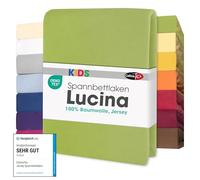 CelinaTex Lucina bébé Enfants Drap-Housse Berceau Lite Enfant Coton 60x120-70x140 cm Vert