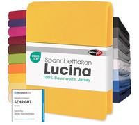 CelinaTex Lucina Drap-Housse Coton 140x200-160x200 cm Jaune maïs