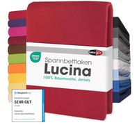 CelinaTex Lucina Drap-Housse Coton 200x200-200x220 cm Rouge Rubis