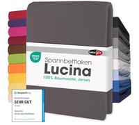 CelinaTex Lucina Drap-Housse Coton 2er-Set 140x200-160x200 cm Anthracite