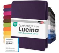 CelinaTex Lucina Drap-Housse Coton 2er-Set 90x200-100x200 cm Lilas