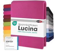 CelinaTex Lucina Drap-Housse Coton 2er-Set 90x200-100x200 cm Rose