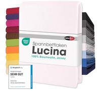 CelinaTex Lucina Drap-Housse revêtement surmatelas lit sommier tapissier Coton 2er-Set 140x200-160x200 cm Blanc Neige