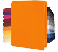 CelinaTex Lucina Drap-Housse surmatelas Housse lit sommier tapissier Coton 180x200-200x200 cm Orange