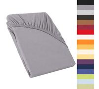 CelinaTex Perla Drap-Housse surmatelas Housse lit sommier tapissier Coton 90x200-100x200 cm Gris foncé