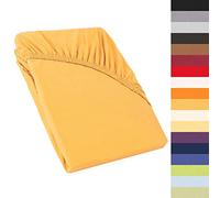 CelinaTex Perla Drap-Housse surmatelas Housse lit sommier tapissier Coton 90x200-100x200 cm Jaune maïs