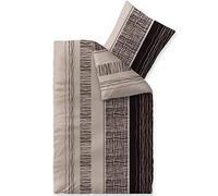 CelinaTex Touchme Greta Parure de lit 2 pièces en Flanelle 135 x 200 cm Greta Beige/Gris Noir