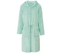 CelinaTex Vital Peignoir De Bain Long XL Turquoise Menthe Poches Appliquées Fermeture éclair à Double Sens Femme Micro-Flanelle