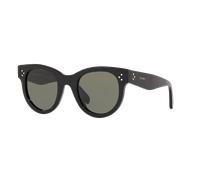 Celine Femme Sunglass CL4003IN - Couleur du Monture: Noir, Couleur de Lentille: Smoke Marron