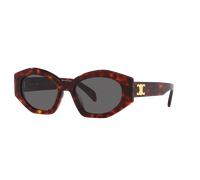 Celine Femme Sunglass CL40238U - Couleur du Monture: Écaille de tortue Jaune, Couleur de Lentille: Bleu