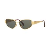 Celine Femme Sunglass Cl40293U - Couleur du Monture: Or, Couleur de Lentille: Vert