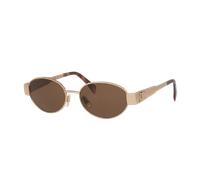 Celine Femme Sunglass Triomphe Metal CL40235U - Couleur du Monture: Or Rose, Couleur de Lentille: Brun