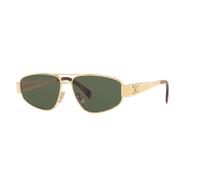 Celine Homme Sunglass Metal Triomphe Cl40281U - Couleur du Monture: Or, Couleur de Lentille: Vert