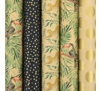 Céline Papier Cadeau - Papier Cadeau Kraft - 200 x 70 cm - 5 rouleaux