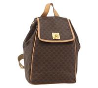 Celine Vintage, Femme, Pre-owned, Brun, Taille: ONE Size Pre-owned Vintage Macadam Canvas Backpack
