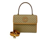 Celine Vintage, Femme, Pre-owned, Brun, Taille: ONE Size Sac Cartable en Toile Enduite de Seconde Main