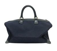 Celine Vintage - Pre-owned Canvas Boston Bag - Femme - Pre-owned - Bleu - Taille: ONE Size