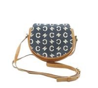 Celine Vintage - Sac bandoulière arrondi mini C Macadam Pre-owned - Femme - Pre-owned - Bleu - Taille: ONE Size