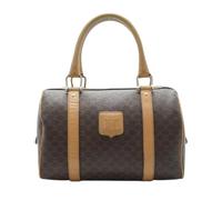 Celine Vintage - Sac Boston Mini Macadam Pre-owned - Femme - Pre-owned - Brun - Taille: ONE Size
