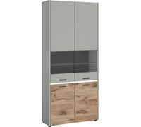 Celino citrine 4 portes avec éclairage LED gris clair.