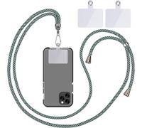 Cell Phone Chain Universal Cell Phone Lanyard Neck Hanging Lanyard With Cell Phone Lanyard Adjustable Removable Green White Stripes