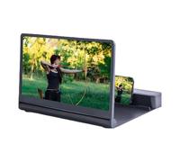 Cell Phone Screen Magnifier - Smartphone Video Enhancer, Mobile Display Amplifier, Foldable Phone Stand Holder for Movies Games Streaming, 12in Enlarged Viewing Screen, Portable Travel Entertainment