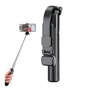 Cell Phone Selfie Stick, Extendable Tripod with Wireless Remote, Portable Stand for Selfie, Video Recording, Adjustable Picture Stick for Travel & Content Creation,7.68x1.97x1.57in