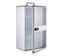 Cell Phones Storage Cabinet with Combination Lock, Aluminum Alloy Cell Phone Locker, Portable Phone Holder Box, Wall Mounted Cell Phone Storage Box for Classrooms Factories(29x20x49cm/11x8x19in)