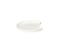Cella Lot de 200 assiettes réutilisables demi-lune Ø 12 cm · 1,2 cm Blanc