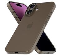 CELLBEE Coque de protection fine pour iPhone 16 - Ultra fine - Anti-rayures - Protection sans compromis - Gris simple