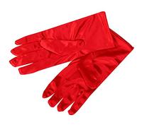 CellDeal-Femmes Gants Courts en Satin pour Robe de Soirée ou Robe de Bal de Mariage Rouge