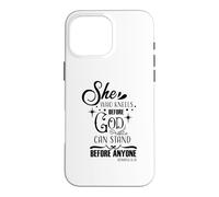 Celle Qui s'agenouille Devant Dieu Peut se Tenir Devant n'importe Quel chrétien Coque pour iPhone 16 Pro Max