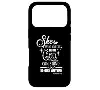 Celle Qui s'agenouille Devant Dieu Peut se Tenir Devant n'importe Quel chrétien Coque pour iPhone 17 Pro