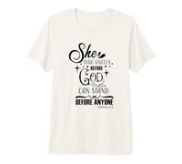Celle Qui s'agenouille Devant Dieu Peut se Tenir Devant n'importe Quel chrétien T-Shirt Haut de Gamme
