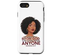 Celle Qui s'agenouille Femme Noire Afro Romans 8:31 Christian Coque pour iPhone SE (2020) / 7/8