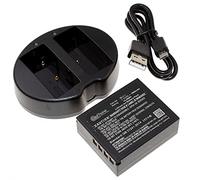 cellePhone Chargeur de Batterie Double + Li-ION Batterie (1900mAh) pour Olympus BLH-1 BCH-1