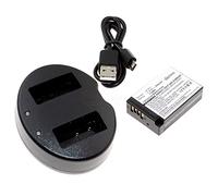 cellePhone Chargeur de Batterie Double + Li-ION Batterie (950mAh) Compatible avec Canon LP-E17