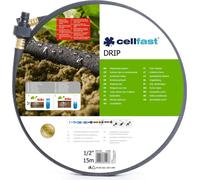 Cellfast Tuyau d'irrigation DRIP, Arrosage économique et précis, économise jusqu'à 70% d'eau, connexion en série, 15m, 1/2", 19-002 38 x 38 x 8 cm Multicolore