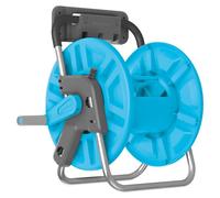Cellfast ALUPLUS Support pour tuyau d'arrosage avec fixation murale Poignée en caoutchouc Résistant à la corrosion Transport confortable Convient pour 45 m de tuyau 1/2'