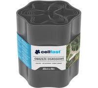 Cellfast Bordure de pelouse ondulée Clôture de jardin Bordure de tonte Jardin Palissade Noir (20cm x 9m)