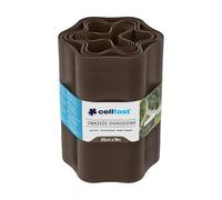 Cellfast Bordure de pelouse ondulée - En plastique - 25 cm x 9 m - Marron