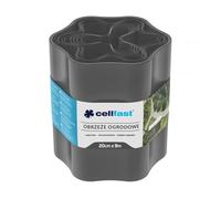 Cellfast Bordure de pelouse ondulée - en Plastique Graphite - 20 cm x 9 m
