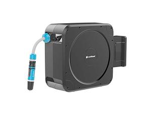 CELLFAST Ensemble Avec Enrouleur De Tuyau Automatique Support Mural Tuyau De Raccordement Buse De Nettoyage Raccord Rapide Et Connexion De Tuyau Ergo